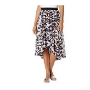 NWT Faux Wrap Hi-Low Skirt